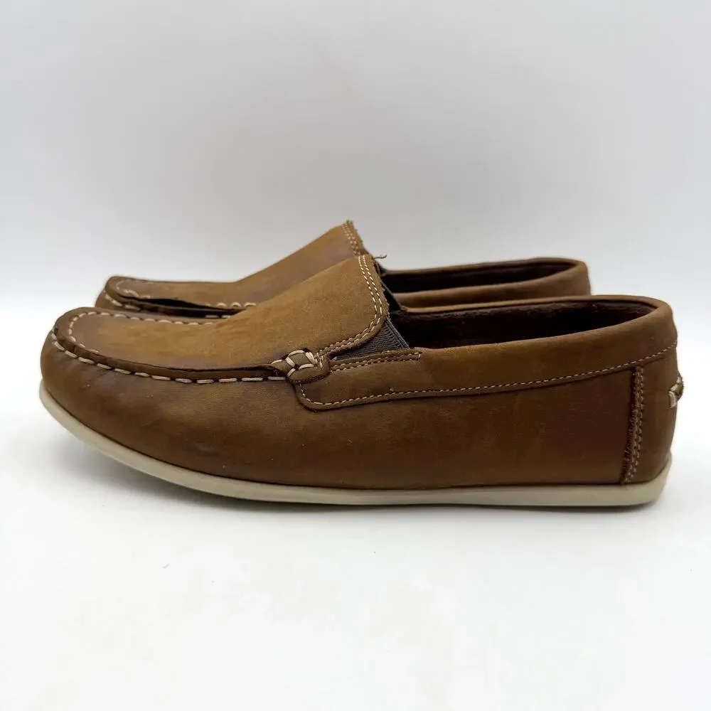 Florsheim Kids Boys Jasper Venetian Loafers US 5.5 M EU 38 Brown Leather EUC